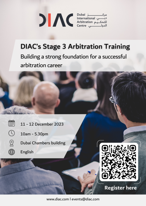DIAC’s Arbitration Training: Building a Strong Foundation for a Successful Arbitration Career – Stage 3 in Arabic